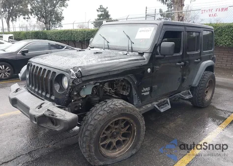 2019 Jeep Wrangler Unlimited Sport S 4X4 z USA, uszkodzony, nr VIN 1C4HJXDNXKW588794